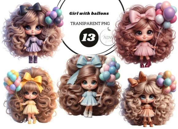 Download Girl with Balloons - Premium Bundle